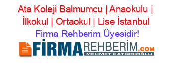 Ata+Koleji+Balmumcu+|+Anaokulu+|+İlkokul+|+Ortaokul+|+Lise+İstanbul Firma+Rehberim+Üyesidir!